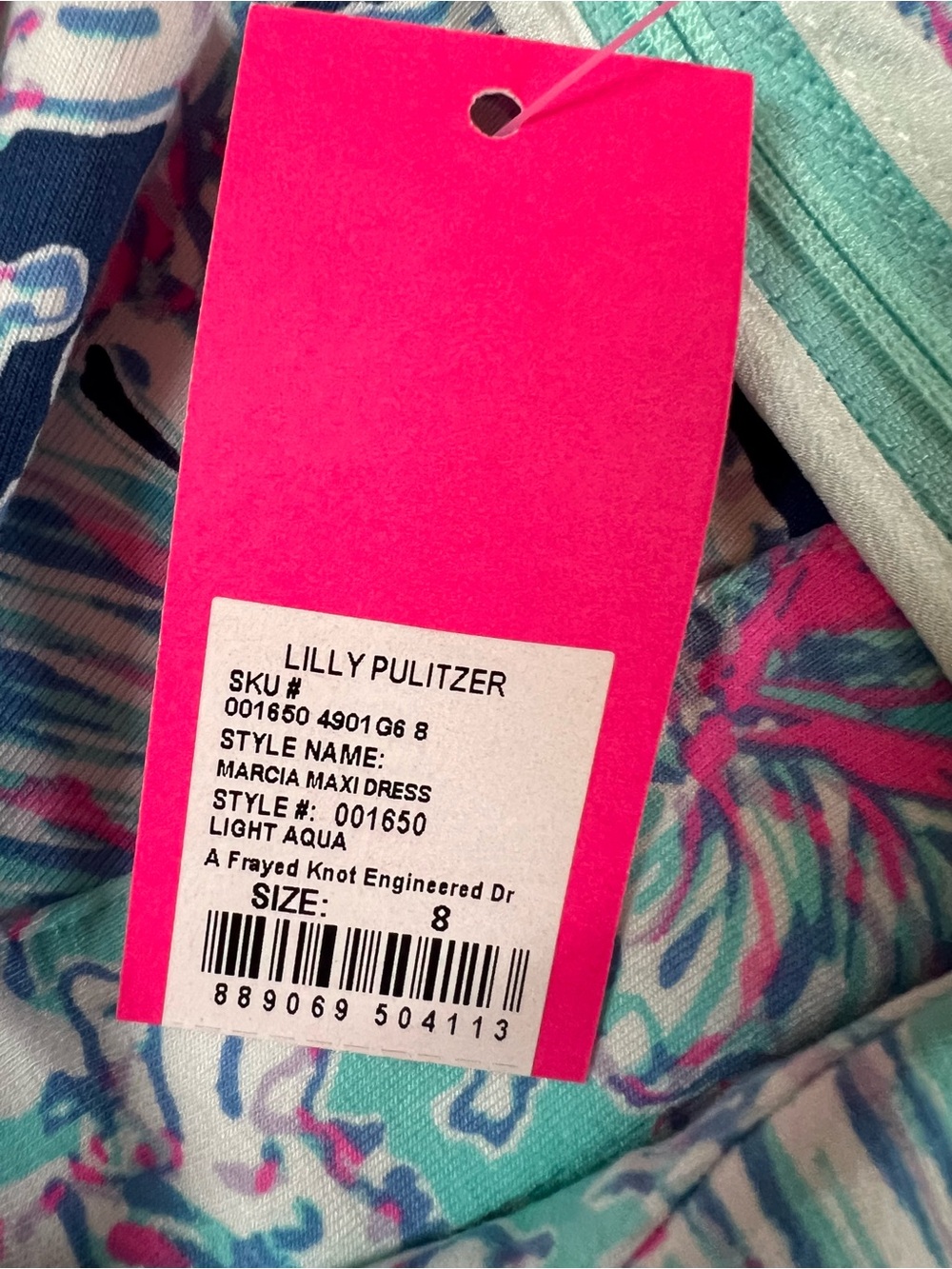 NWT Lilly Pulitzer Marcia Maxi Dress A Frayed Knot Light Aqua Cutout Size 8 - Picture 10 of 12